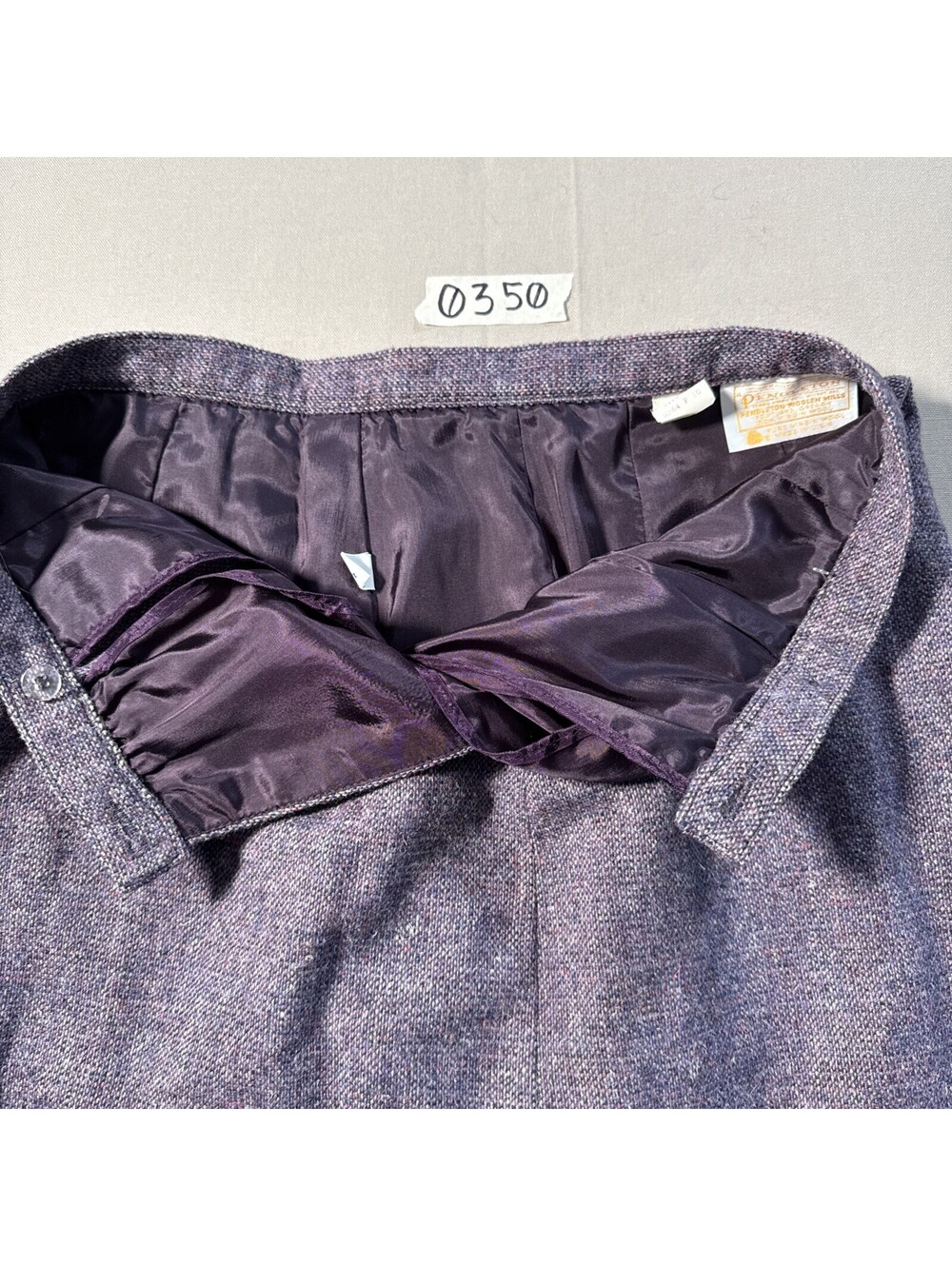 Pendleton 100% Virgin Wool Skirt Women’s Size 14 Purple Long Vintage Made In USA